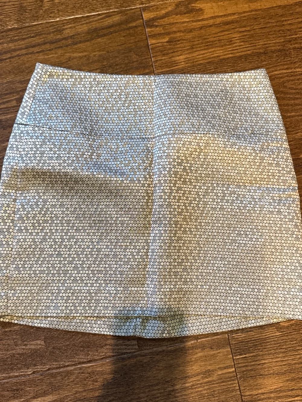 Metallic Gold Textured Mini Skirt